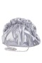 Women Nina Shoes Handbags | Cristy True Silver Metallic Gathered Crossbody Pouch Bag
