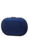 Women Nina Shoes Handbags | Dally Navy Allover Crystal Oval Minaudiere