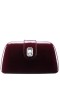 Women Nina Shoes Handbags | Danni Bordeaux Large Crystal Embellished Tab Minaudiere