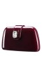 Women Nina Shoes Handbags | Danni Bordeaux Large Crystal Embellished Tab Minaudiere