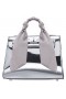 Women Nina Shoes Handbags | Driscol Silver Etallic Satchel W/crystal Trim Scarf
