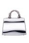 Women Nina Shoes Handbags | Driscol Silver Etallic Satchel W/crystal Trim Scarf