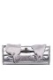 Women Nina Shoes Handbags | Driscol Silver Etallic Satchel W/crystal Trim Scarf