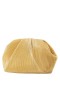 Women Nina Shoes Handbags | Emmy Gold Metallic Pleated Frame Clutch