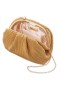 Women Nina Shoes Handbags | Emmy Gold Metallic Pleated Frame Clutch