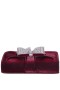 Women Nina Shoes Handbags | Etta Bordeaux Metallic Shine Fabric Clutch
