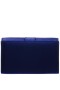 Women Nina Shoes Handbags | Etta Navy Metallic Shine Fabric Clutch