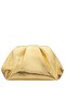 Women Nina Shoes Handbags | Eva Gold Metallic Pleated Frame Clutch
