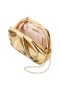 Women Nina Shoes Handbags | Eva Gold Metallic Pleated Frame Clutch