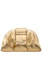 Women Nina Shoes Handbags | Fedra Gold Leated Metallic Soft Clutch