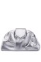 Women Nina Shoes Handbags | Fedra Silver Leated Metallic Soft Clutch