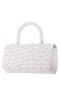 Women Nina Shoes Handbags | Gaia Ivory Satin/plastic Pearl Handle Satchel