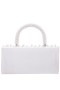 Women Nina Shoes Handbags | Gaia Ivory Satin/plastic Pearl Handle Satchel