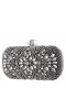 Women Nina Shoes Handbags | Gelsey Black Crystal Embellished Minaudiere
