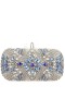 Women Nina Shoes Handbags | Gelsey Silver Crystal Embellished Minaudiere