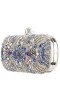 Women Nina Shoes Handbags | Gelsey Silver Crystal Embellished Minaudiere