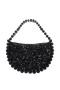 Women Nina Shoes Handbags | Halo Black Plastic Sequins/glass Crystal Handle Bag