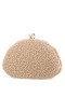 Women Nina Shoes Handbags | Hera Champagne Plastic Beads Minaudiere