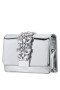 Women Nina Shoes Handbags | Kaia Silver Patent Pu/glass Crystal Clutch