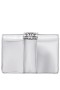 Women Nina Shoes Handbags | Kaia Silver Patent Pu/glass Crystal Clutch