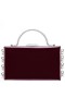 Women Nina Shoes Handbags | Kelly Bordeaux Earl Dangle Crystal Embellished Minaudiere
