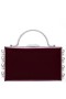 Women Nina Shoes Handbags | Kelly Bordeaux Earl Dangle Crystal Embellished Minaudiere