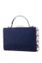 Women Nina Shoes Handbags | Kelly Navy Earl Dangle Crystal Embellished Minaudiere