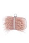 Women Nina Shoes Handbags | Lara Pearl Rose Feather Embellished Minaudiere