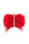 Women Nina Shoes Handbags | Lara Red Rouge Feather Embellished Minaudiere