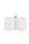 Women Nina Shoes Handbags | Lara White Feather Embellished Minaudiere