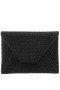 Women Nina Shoes Handbags | Lorna Black Rystal Encrusted Square Envelope Clutch