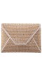Women Nina Shoes Handbags | Lorna Gold Rystal Encrusted Square Envelope Clutch