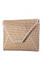 Women Nina Shoes Handbags | Lorna Gold Rystal Encrusted Square Envelope Clutch
