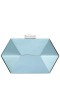 Women Nina Shoes Handbags | Molly Sea Green Geometric Mirror Metallic Patent Minaudiere