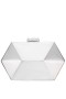 Women Nina Shoes Handbags | Molly Silver Geometric Mirror Metallic Patent Minaudiere