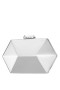 Women Nina Shoes Handbags | Molly Silver Geometric Mirror Metallic Patent Minaudiere