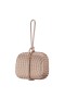 Women Nina Shoes Handbags | Noor Taupe Glass Crystal/reflective Suedette Minaudiere