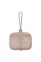 Women Nina Shoes Handbags | Noor Taupe Glass Crystal/reflective Suedette Minaudiere