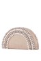 Women Nina Shoes Handbags | Reagan Gold Metallic Fabric/glass Crystal/plastic Pearl Zip Clutch