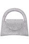Women Nina Shoes Handbags | Vixen Silver Glass Crystal Satchel