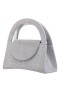 Women Nina Shoes Handbags | Vixen Silver Glass Crystal Satchel