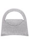 Women Nina Shoes Handbags | Vixen Silver Glass Crystal Satchel