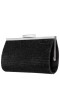 Women Nina Shoes Handbags | Winslet Black Crystal Frame Clutch