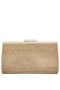 Women Nina Shoes Handbags | Winslet Gold Crystal Frame Clutch