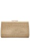 Women Nina Shoes Handbags | Winslet Gold Crystal Frame Clutch
