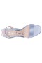 Women Nina Shoes Platforms | Bergen Icy Blue Satin Block-heel Platform Sandals With Rhinestone Buckle