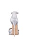 Women Nina Shoes Platforms | Francia True Silver Metallic Suedette With Rhinestones Ultra-high Platform Sandals With Ankle-strap