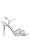 Women Nina Shoes Platforms | Rosa Ivory Satin With Clear Crystals High-heel Platform Sandals With Ankle-strap