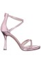 Women Nina Shoes Platforms | Ryann Icy Pink Metallic Foil With Matching Crystals High-heel Platform Sandals With Back Zip