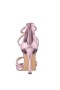 Women Nina Shoes Platforms | Ryann Icy Pink Metallic Foil With Matching Crystals High-heel Platform Sandals With Back Zip